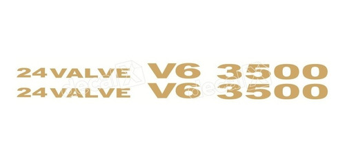 Adesivos 24 Valve V6 Pajero 3500 Em Dourado P35006