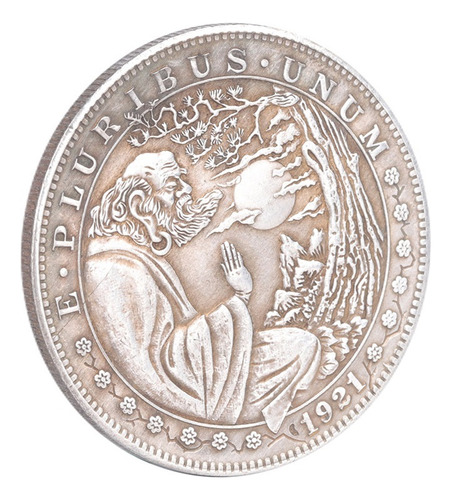 Dólar De Plata, Moneda De Colección De Latón, Excelente Acab