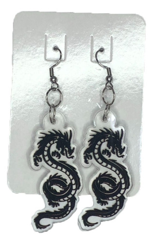 Par Aros Dragon Oriental Acrilico Diy Aesthetic