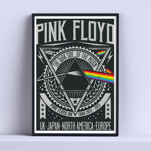 Cuadro Pink Floyd Decorativo 30x40cm Listo Para Colgar