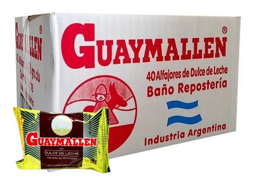 Guaymallen Alfajor Simple Chocolate Negro Bulto 40 Unidades