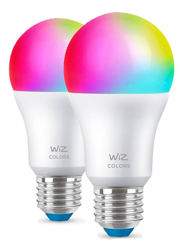 Lampara Led Inteligente Wiz Wifi Smart Color E27 X2 Un