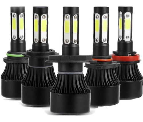 Imagen 1 de 8 de Kit De Faros Con 4 Led Lados H7 9005 H11 9006 Luz De Cruce
