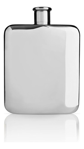 Viski Silver Flask, Petaca De Acero Inoxidable Pulido Con Ta