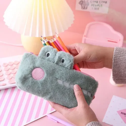 Cartuchera Kawaii Dino Peluche Cute Aesthetic