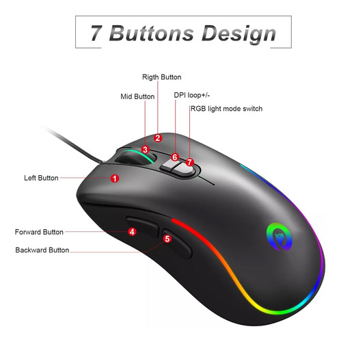 Mouse Generic Negro Con Cable Usb