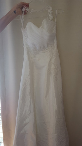 Vestido Casamiento Tafetam Bordado Y Raso