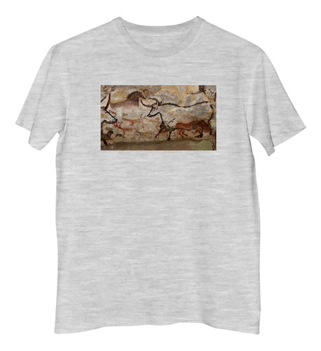 Remera Hombre Pinturas Rupestres Manada De Animales