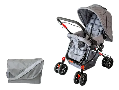 Carrinho De Passeio C/bolsa Bebê Vira Berço Alça Frente Trás | Frete grátis