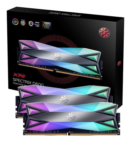 Memoria Xpg Spectrix D60g Rgb 16gb (2x8) Ddr4 3600mhz Dual