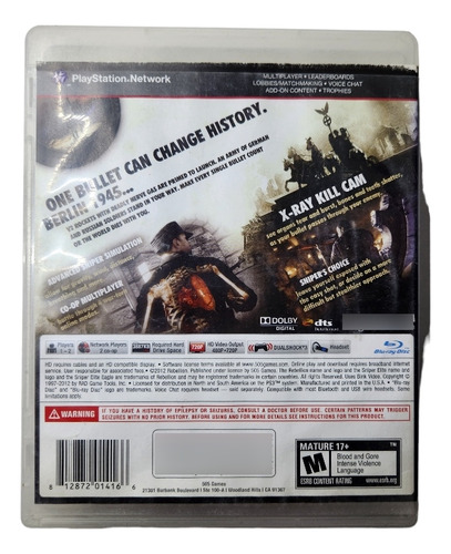 Sniper Elite V2 Ps3 Playstation 3 (Usado)