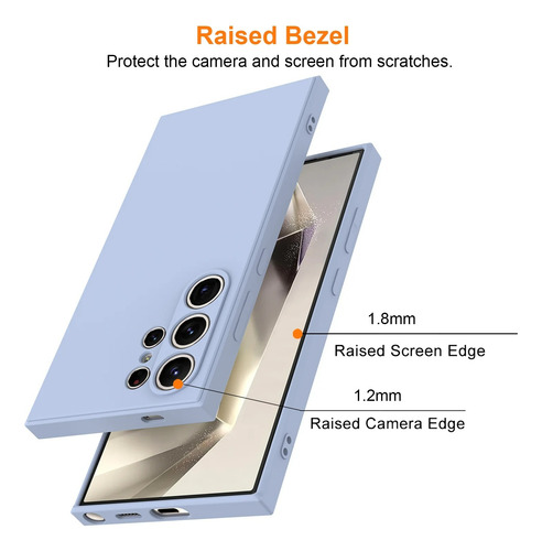 Funda Protectora De Silicona Líquida A Prueba De Golpes Para Samsung Galaxy S23 Ultra S23fe Plus