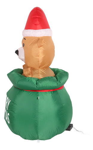 Oso Inflable Navideño De 1,5 M, Precioso En Bolsa De Regalo