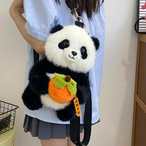Mochila Con Estilo De Panda De Felpa For Viajes,