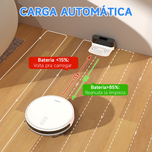 Robô Aspirador De Pó Lydsto G1 Limpeza Automática 4000pa Compatível Com Mi Home Bivolt