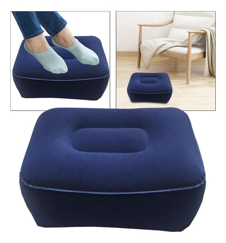 3 Reposapiés Debajo De Los Pies Del Escritorio Y Azul