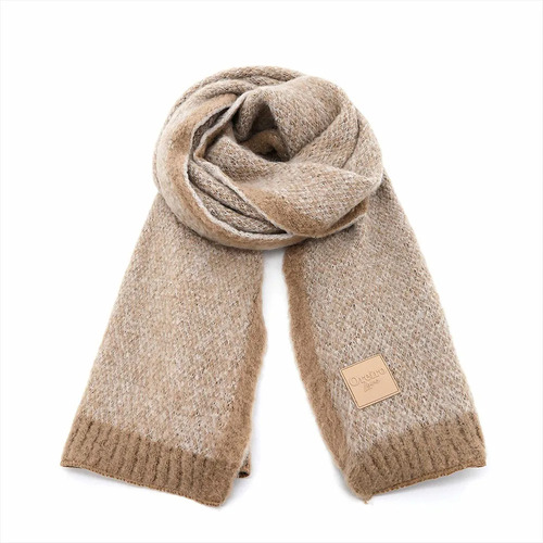 Bufanda Abrigada Para Mujer Oreiro Love Invierno Moda Dama Beige | Modelo 18772 Liso Único