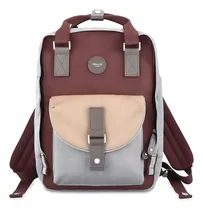Comprar Himawari - Mochila Escolar O De Viaje Porta Laptop H201-8 Color Gris Y Rojo Diseño De La Tela Lisa