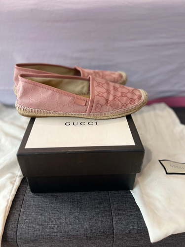 Alpargatas Gucci Rosas 39.5 (Usado)