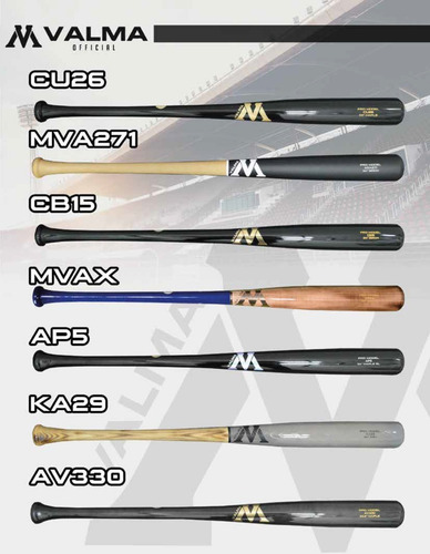 Bat De Baseball Mvalma Personalizado Pro Select Madera Maple