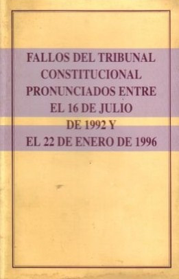 Fallos Del Tribunal Constitucional Pronunciados Entre El :