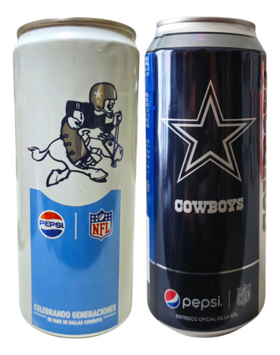 Colección De 2 Latas Pepsi Dallas Cowboys Vaqueros Dallas (Usado)