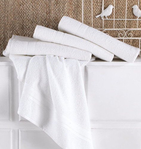 Toallas De Baño Blancas Secado Rápido Alta Absorción Algodón