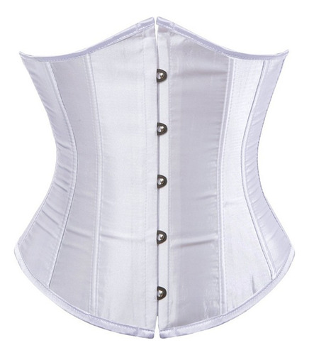 Mujer Satin Underbust Corset Bustier Cincher Cincher A