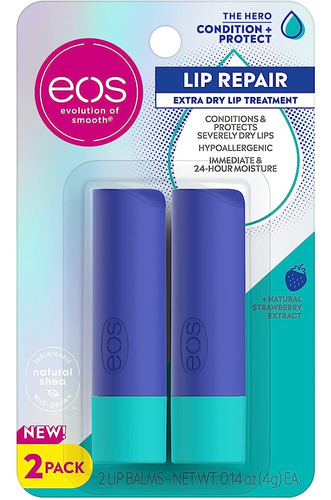 Eos The Hero Lip Repair, Extra Dry Lip Treatment, 24hr Moist