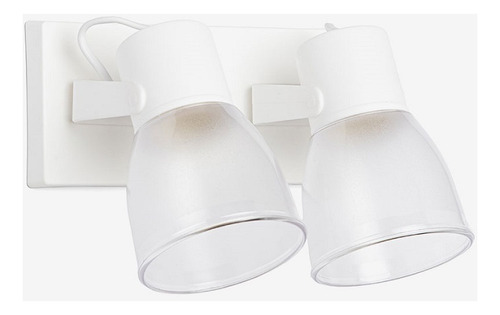 Aplique Pared Doble Pvc Blanco Iluminno