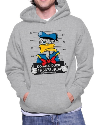 Blusa Moletom Pato Donald Thug Life Bad Guy  Casaco Moleton