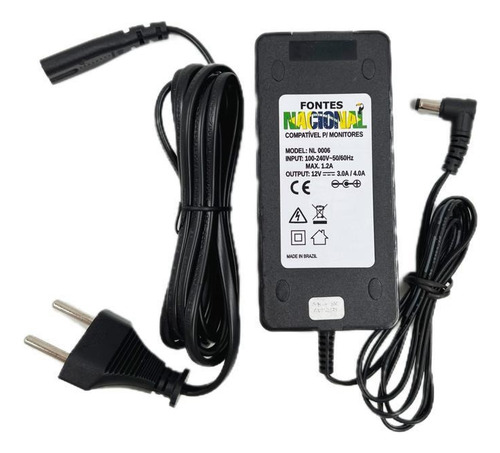 Fonte Compatível Monitor Gamer Bluecase Bm19d1hvw 12v 4a