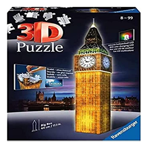 Ravensburger Big Ben - Edición Nocturna - Rompecabezas 3d D