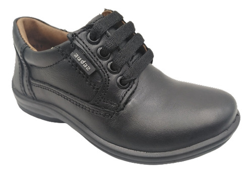 Zapato Escolar Piel Para Niño Coqueta Y Audaz 164701a Negro 