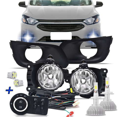 Kit Farol Milha Aux + Led Onix Prisma 2017 18 2019 Joy 2020