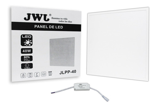 Panel 40w Empotrar 60x60 Luz Neutra Con Driver Jwj 3 Piezas