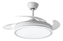 Comprar Ventilador De Techo Retráctil Con Luz Cálida Y Fría 4 Aspas Estructura Blanco Aspas Transparentes Diámetro 48 Cm Frecuencia 50hz Material De Las Aspas Plástico Dinax VDTCFHB002BK