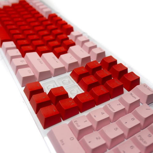 Imagen 2 de 3 de Keycaps Set Color Rosado Pastel + Rojo