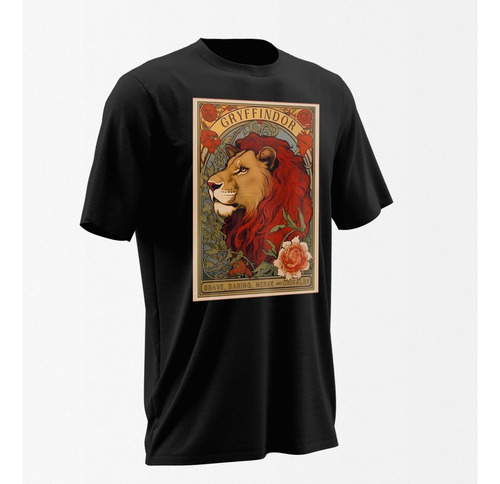 Playera Harry Potter Griffindor Manga Corta Estampado Suave