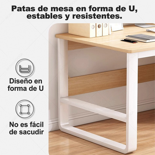Escritorio C/ Cajones Estanteria P/ Libros Organizador 120cm