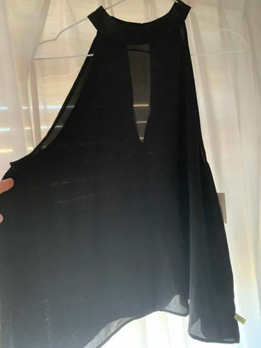 Musculosa Zara Negra Escote Halter