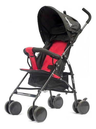 Cochecito De Bebe Paraguitas Bebesit Neuf 1058d Negro Rojo