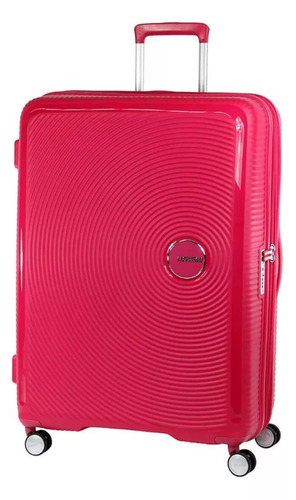 Maleta American Tourister Curio 57cm de ancho x 80cm de alto x 33cm de profundidad color rosa diseño liso