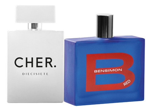 Perfume Mujer Cher Diecisiete + Hombre Bensimon Red X100 Ml