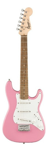 Guitarra eléctrica infantil Squier by Fender Mini stratocaster de álamo pink brillante con diapasón de laurel
