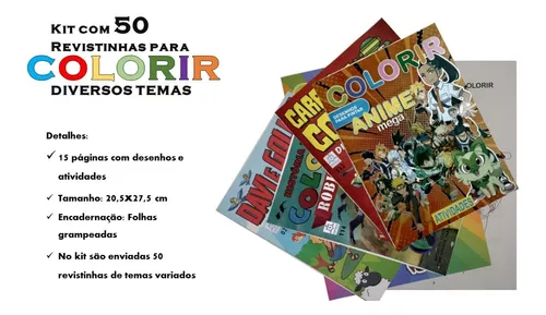 Kit 50 Desenhos Para Colorir Anime Promoção Envio Imediato em Promoção na  Americanas