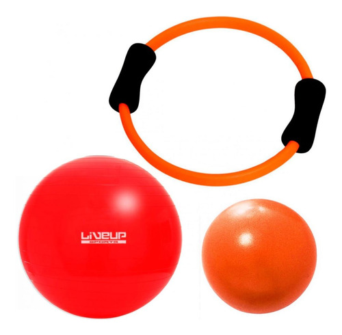 Arco Flexível + Over Ball 25 Cm + Bola Suíça 45 Cm Liveup