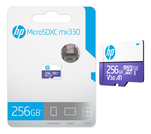 Tarjeta De Memoria Microsdxc Hp Mx330 256 Gb U3 V30 100 Mb/s