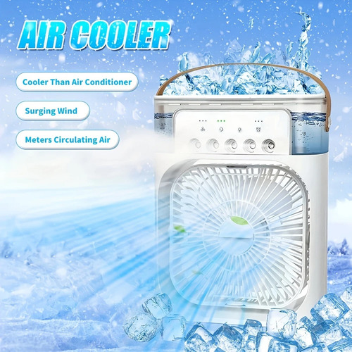 Ventilador De Aire Acondicionado Portátil De Escritorio Usb Cantidad de aspas 3 Estructura Blanco Aspas Blanco Diámetro 26 cm Frecuencia 5W Material de las aspas Plástico