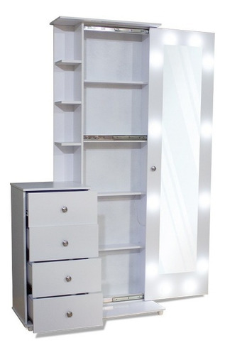 Imagen 8 de 10 de Espejo Hollywood Luces Tipo Camerino + Puff